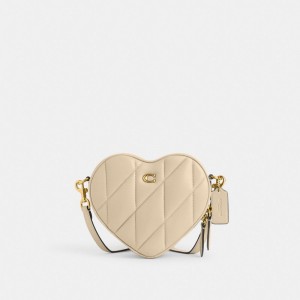 Coach Heart Crossbody Bag With Quilting Blanche | COH864836
