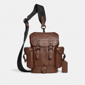 Coach Hitch Backpack 13 Chocolat | COH866491