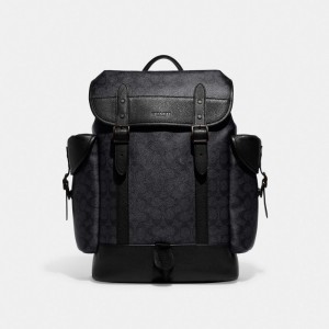 Coach Hitch Backpack In Signature Canvas Grise | COH866506