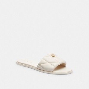 Coach Holly Sandal With Quilting Blanche | COH865893