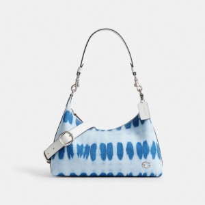 Coach Juliet Shoulder Bag With Tie Dye Argent Bleu Multicolore | COH864957