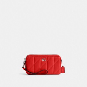 Coach Kira Crossbody Bag With Pillow Quilting Argent Rouge | COH865621