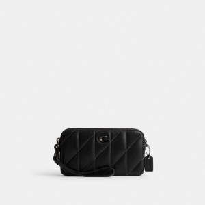 Coach Kira Crossbody Bag With Pillow Quilting Bleu Grise Noir | COH865624