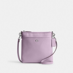 Coach Kitt Messenger Crossbody Bag Argent Violette | COH865219