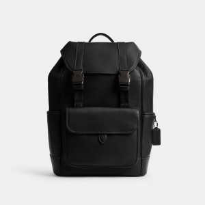 Coach League Flap Backpack Noir | COH866490