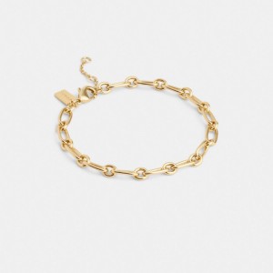 Coach Link Bracelet Doré | COH866196