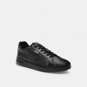 Coach Lowline Low Top Sneaker In Signature Canvas Grise | COH866816