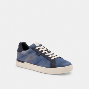 Coach Lowline Low Top Sneaker With Tie Dye Bleu Marine | COH866819