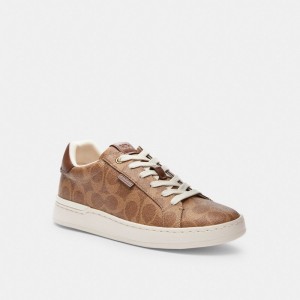 Coach Lowline Luxe Low Top Sneaker Marron | COH865830