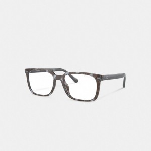 Coach Magnetic Clip On Square Sunglasses Grise Bleu | COH867082