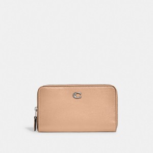 Coach Medium Zip Around Wallet Argent | COH865505