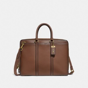 Coach Metropolitan Slim Brief Marron | COH866525