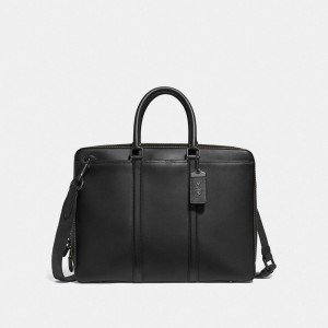 Coach Metropolitan Slim Brief Noir Cuivre Noir | COH866531