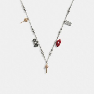 Coach Mini Candy Charm Necklace Argent Multicolore | COH866119