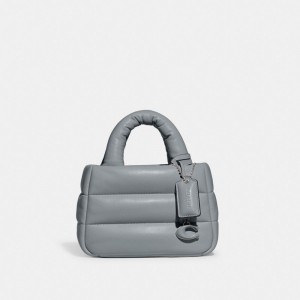 Coach Mini Pillow Tote Bag Argent Grise Bleu | COH865016