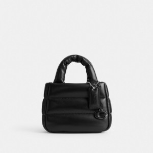 Coach Mini Pillow Tote Bag Argent Noir | COH865067