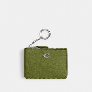 Coach Mini Skinny Id Case Argent Vert Clair | COH865649