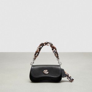 Coach Mini Wavy Dinky Bag With Crossbody Strap In Coachtopia Leather Noir | COH865269