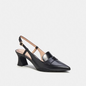 Coach Nikola Hybrid Slingback Noir | COH865742