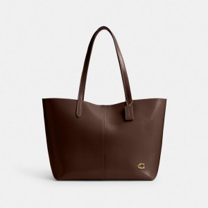 Coach North Tote Bag 32 Chocolat | COH865025