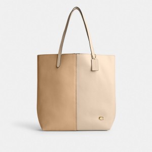 Coach North Tote In Colorblock Blanche Multicolore | COH865078