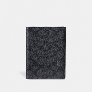 Coach Passport Case In Signature Canvas Grise | COH866730