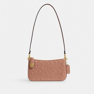 Coach Penn Shoulder Bag In Signature Leather Blanche | COH864806