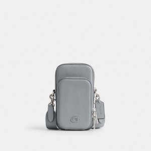Coach Phone Crossbody Grise Bleu | COH866548