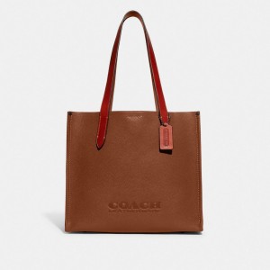 Coach Relay Tote Bag 34 Marron | COH866529