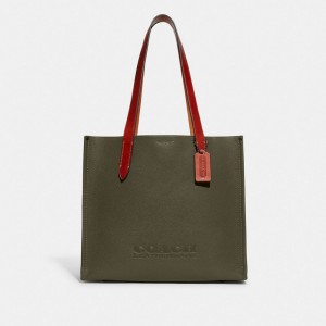 Coach Relay Tote Bag 34 Vert | COH866524