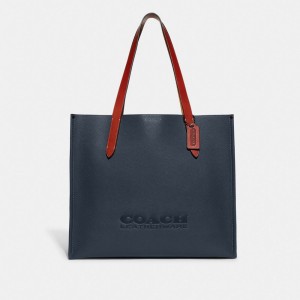 Coach Relay Tote Bag Bleu | COH866528