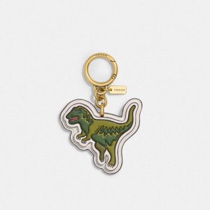 Coach Rexy Bag Charm With Signature Canvas Blanche | COH866457