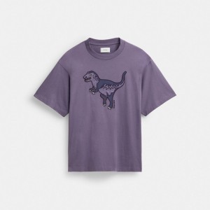 Coach Rexy T Shirt In Organic Cotton Violette | COH866919
