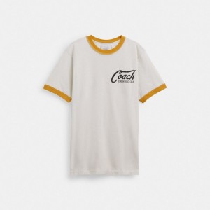 Coach Ringer T Shirt Grise | COH866926