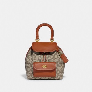 Coach Riya Backpack 21 In Signature Textile Jacquard Multicolore | COH865478