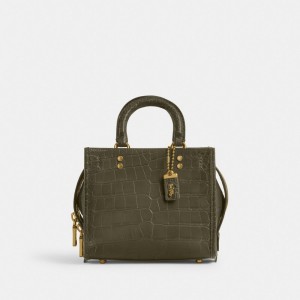 Coach Rogue 20 In Alligator Vert Olive | COH865259