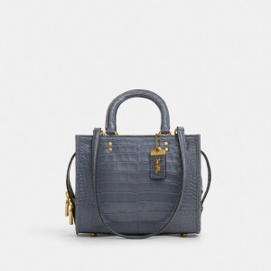 Coach Rogue Bag 25 In Alligator Bleu Marine | COH865138