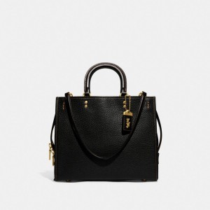Coach Rogue Bag In Regenerative Leather Noir | COH865368