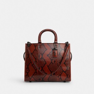 Coach Rogue Bag In Snakeskin Bleu Grise Orange | COH865135