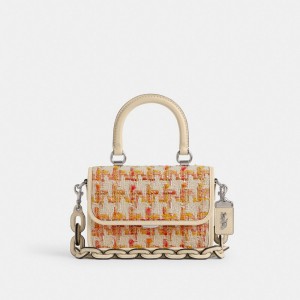 Coach Rogue Top Handle Bag In Tweed Argent Multicolore | COH865169