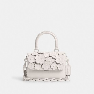 Coach Rogue Top Handle Bag With Tea Rose Argent | COH865171