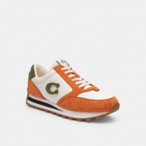 Coach Runner Sneaker Marron Orange | COH866783