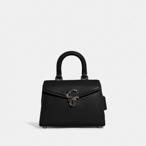 Coach Sammy Top Handle Bag 21 Bleu Grise Noir | COH865266