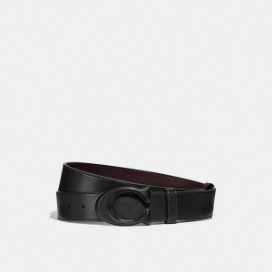 Coach Signature Buckle Cut To Size Reversible Belt, 38 Mm Noir | COH866997