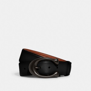 Coach Signature Buckle Cut To Size Reversible Belt, 38 Mm Noir | COH867004