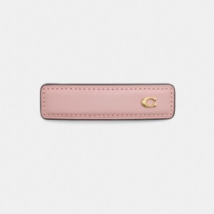 Coach Signature Leather Barrette Rose | COH866163
