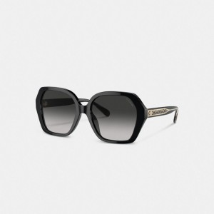 Coach Signature Ombré Geometric Square Sunglasses Grise | COH866348