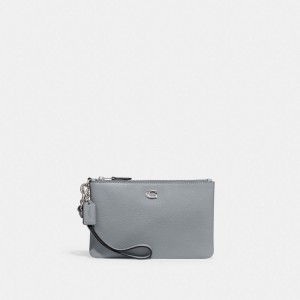 Coach Small Wristlet Argent Grise Bleu | COH865633