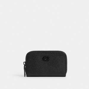 Coach Small Zip Around Card Case Noir | COH866775