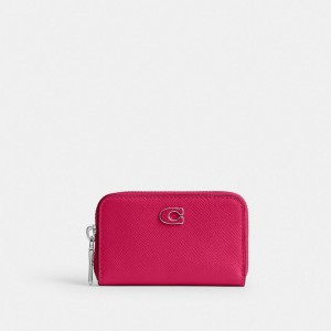 Coach Small Zip Around Card Case Rose | COH866750